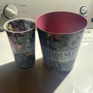 Taylor Swift Popcorn Bucket and Bottle.